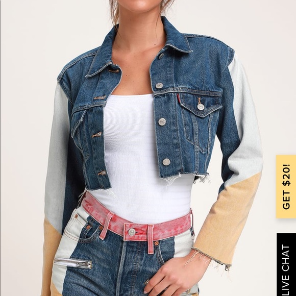 Trucker Color Block Denim Jacket 